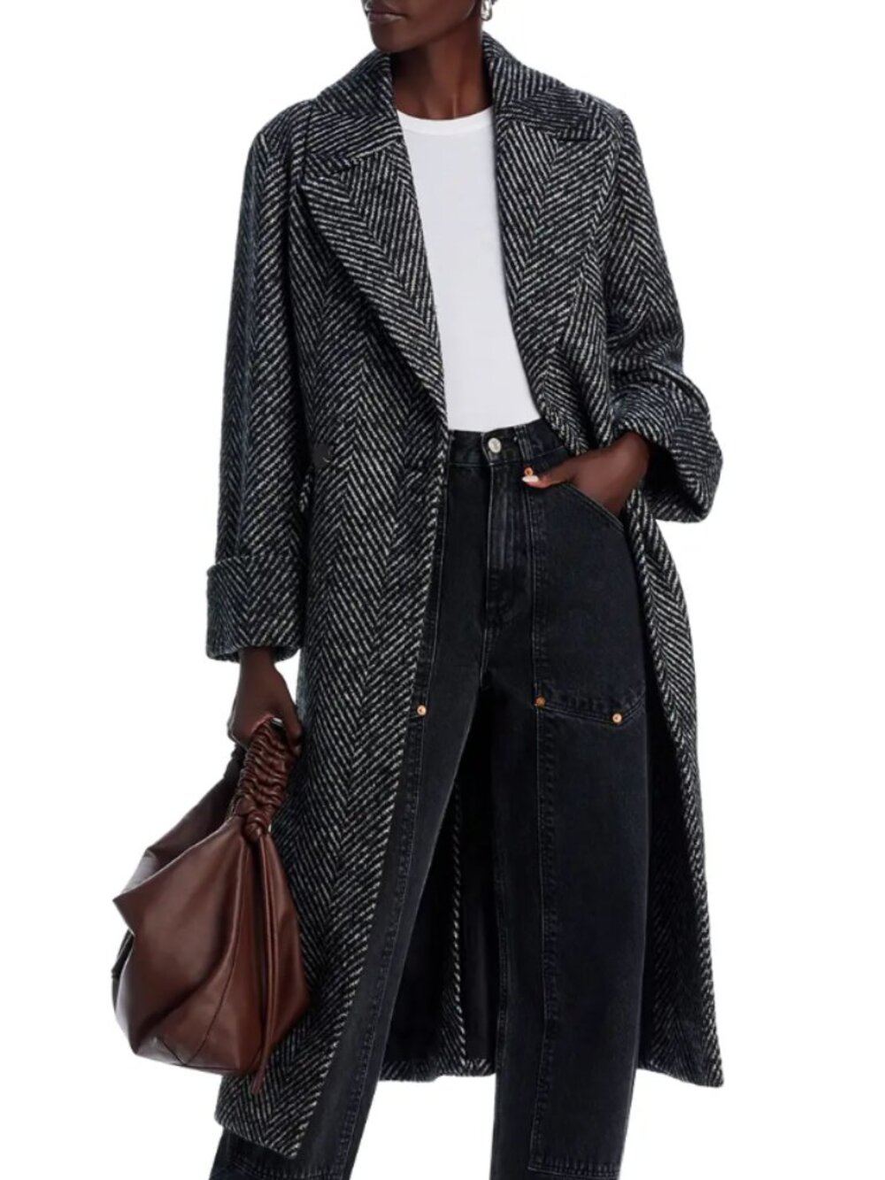 Aqua Chevron Maxi Coat